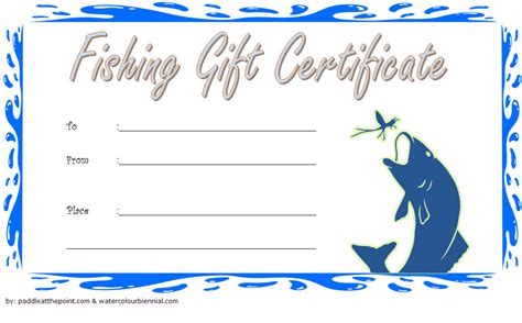 Printable Fishing Gift Certificate Template
